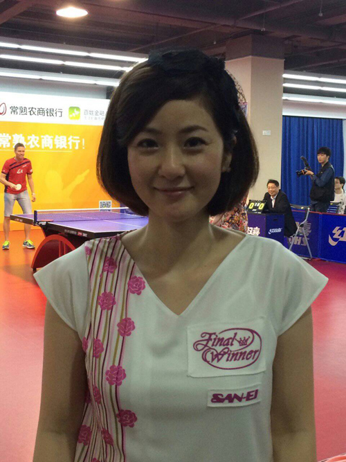 A former Japanese women player Ms. Naomi Yotsumoto was invited to the Pre-event of World Table Tennis Championships in Suzhou China.